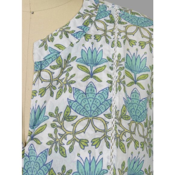 BLUTHREADS x ROCKFLOWERPAPER TILLY BLUE GREEN BEACH DRESS - Picture 6 of 10